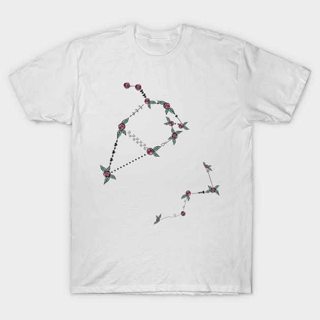 Cassiopeia and Cepheus Constellations T-Shirt by EndlessDoodles